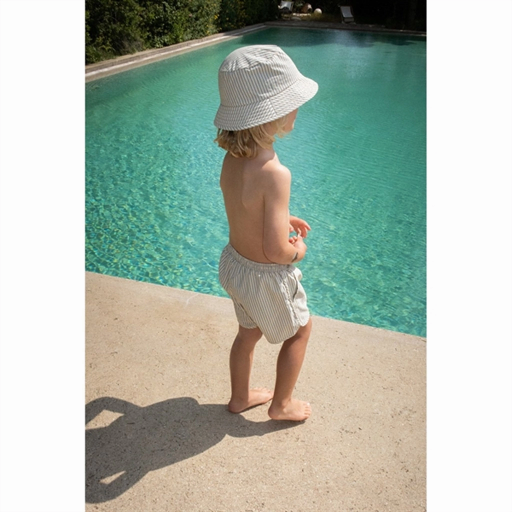 Poolside Comfort Neutral Tone Trims Konges Sl?jd Asnou Swim Shorts Stripe Bluie