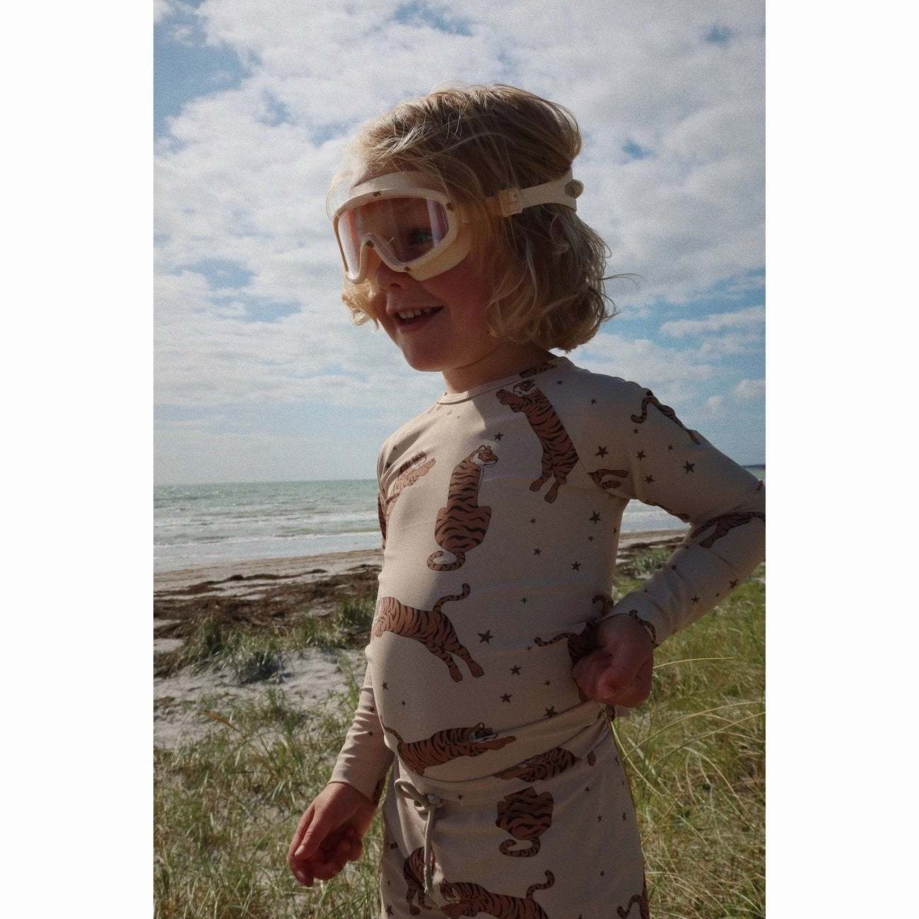 Konges Sl?jd Aster Swim Blouse Tiger Non Abrasive Trim Sun Protective Fabric