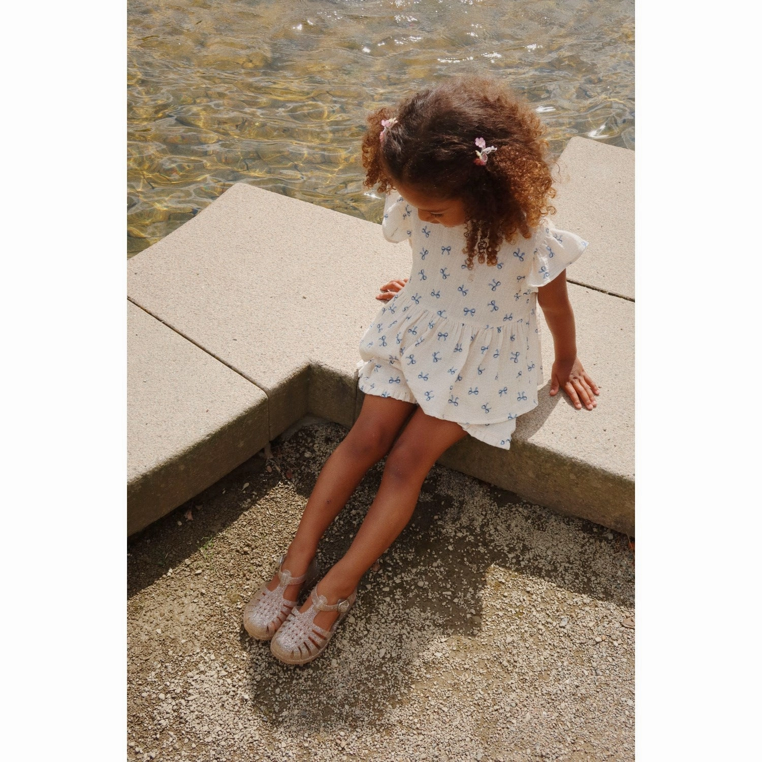 Konges Sl?jd Bow Bleu Coco Shorts Gots Low Profile Closure System