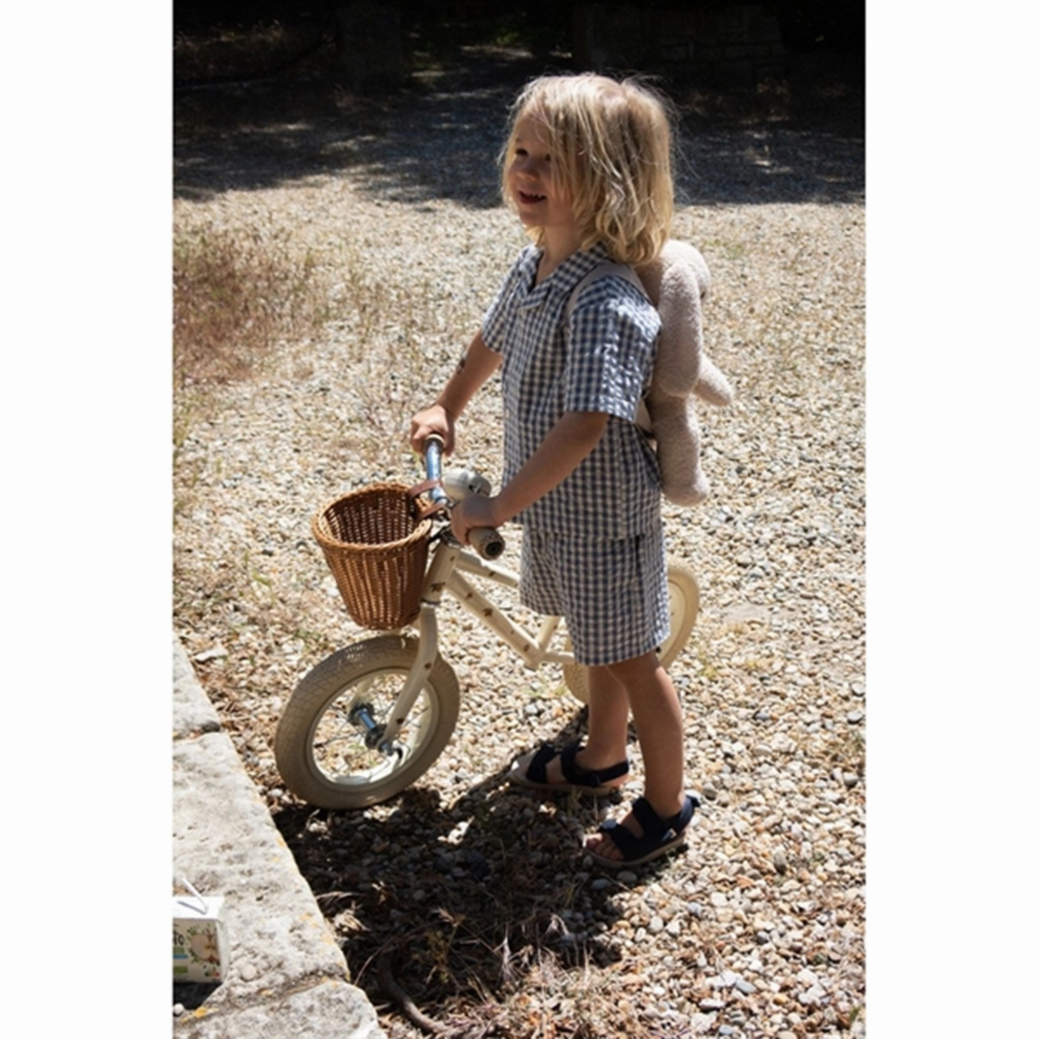 Konges Sl?jd Captains Blue Check Kim Shorts Flexible Side Panels Fun Colors