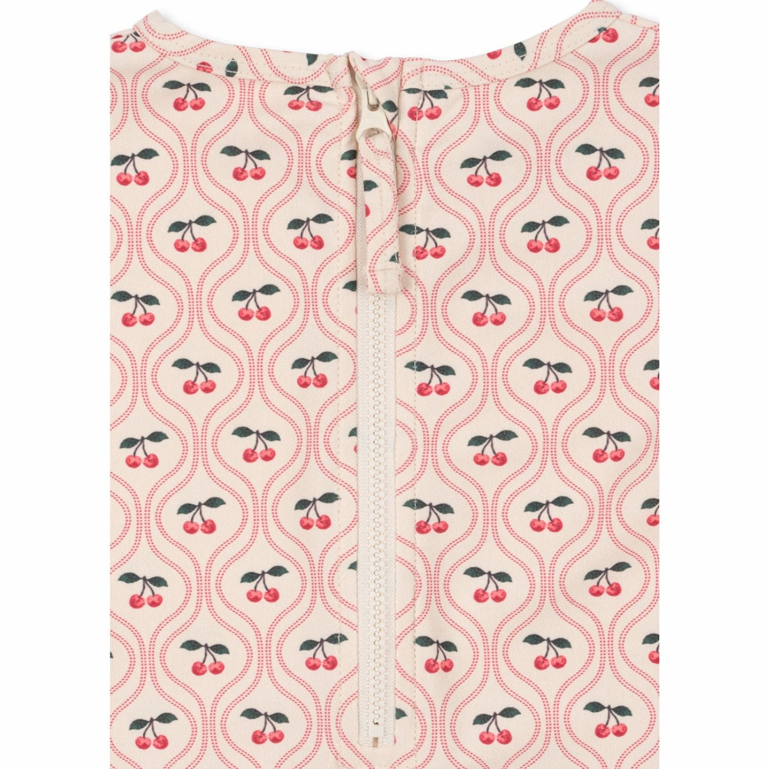 Anti Chafing Design Konges Sl?jd Cherry Pink Motif Merle Ls Swimsuit Grs