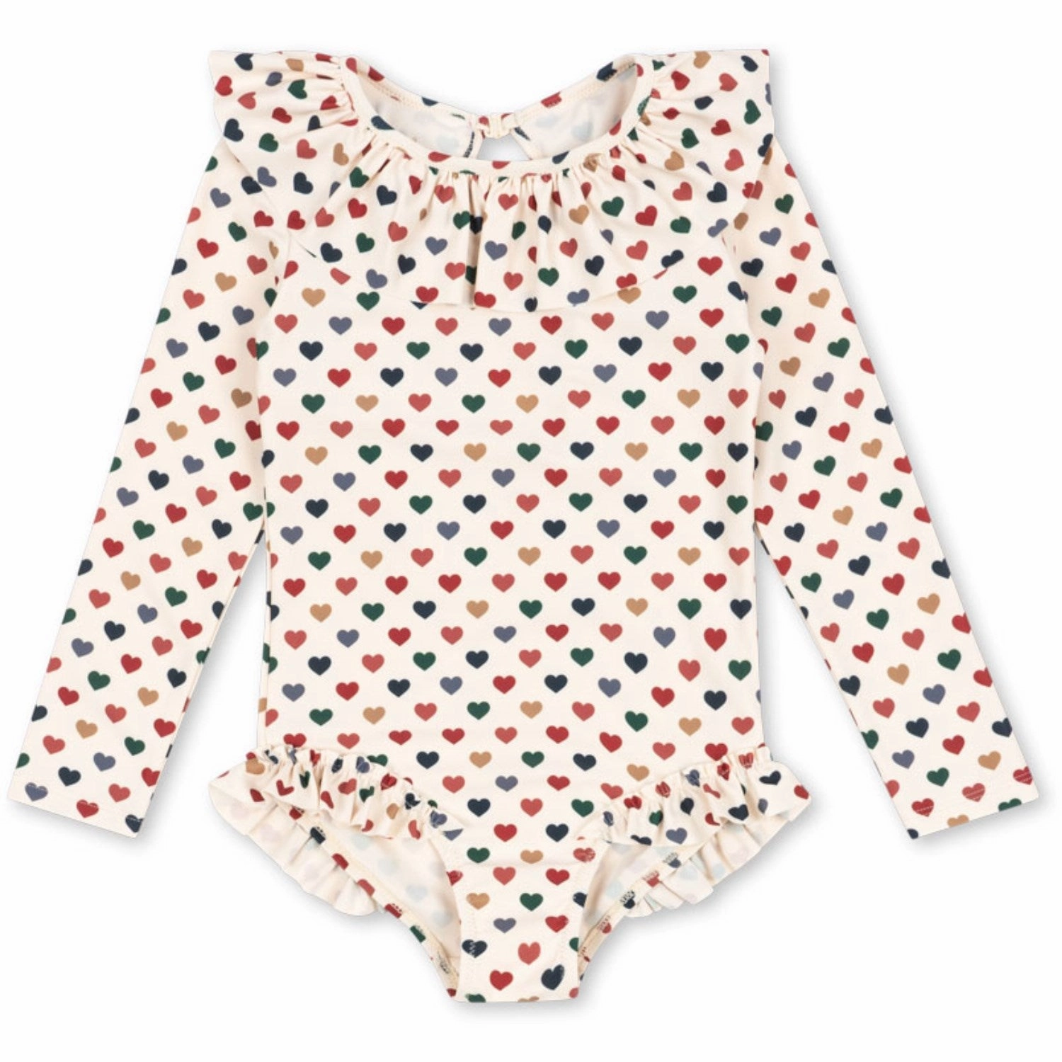 Konges Sl?jd Coeur Color?? Manuca Ls Swimsuit Grs packable Lace-Trim