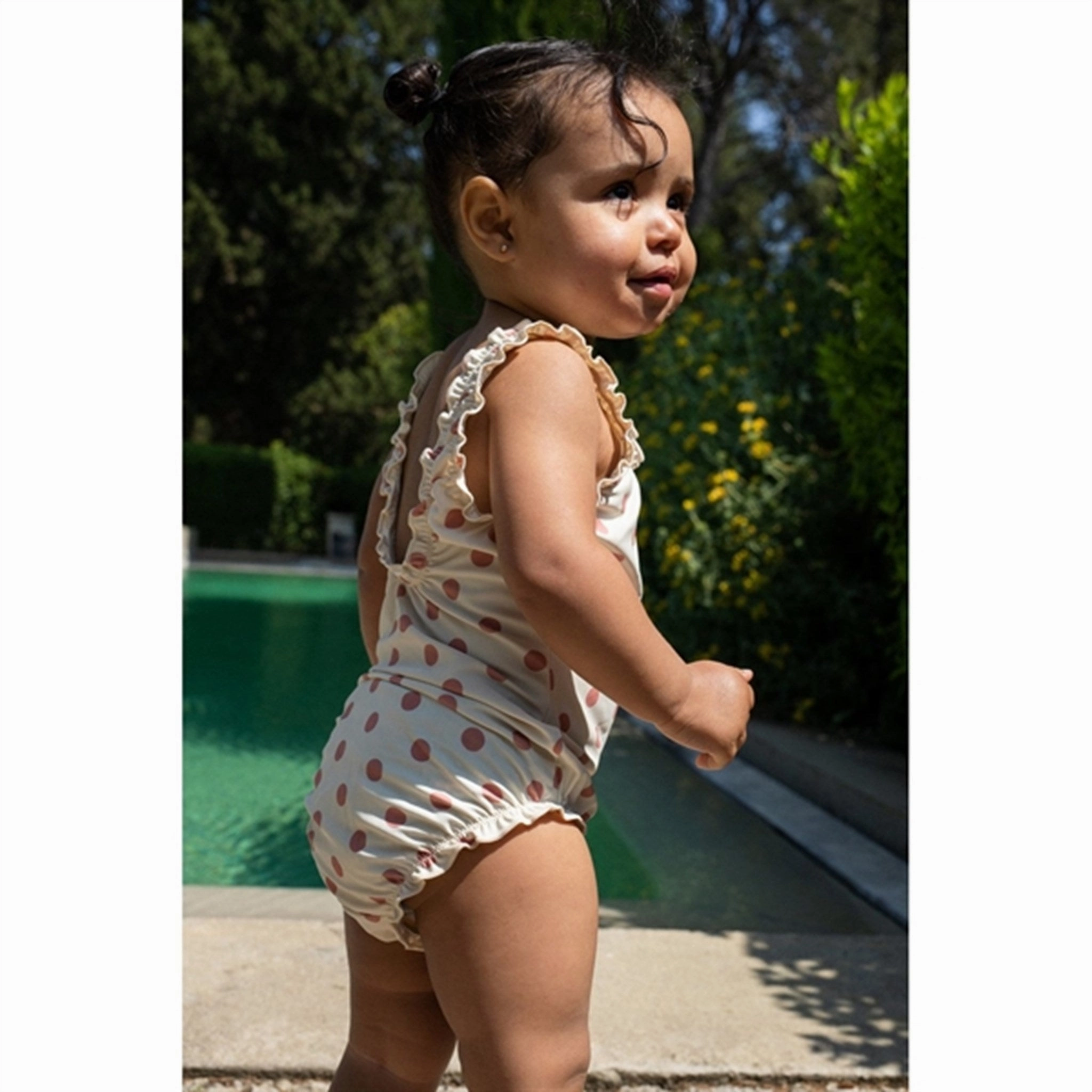 Konges Sl?jd Collette Swimsuit Dot Rose Motion Enhancing Cut Resort Collection