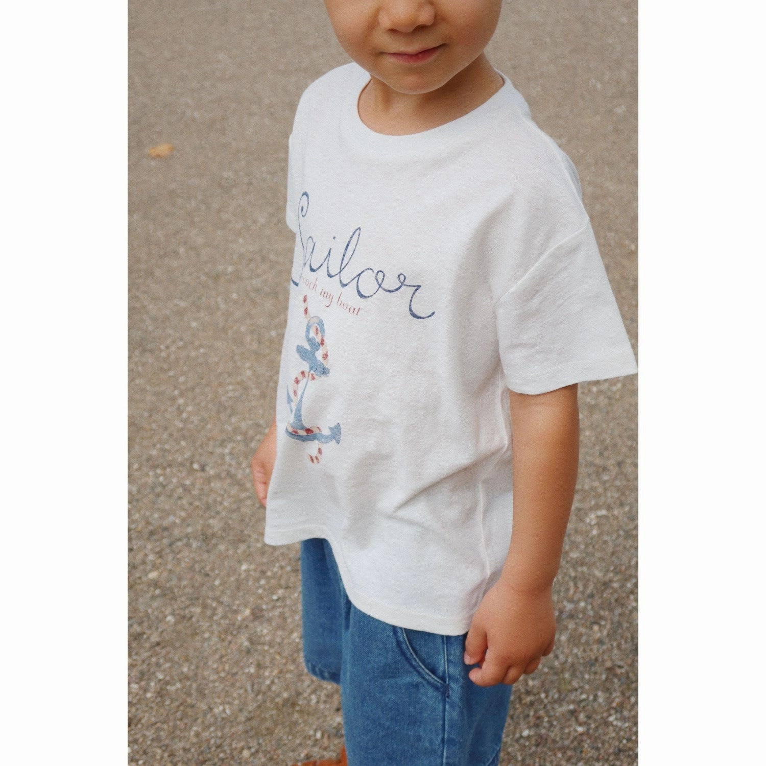 Konges Sl?jd Denim Blue Magot Denim Shorts Rubberized Waistband