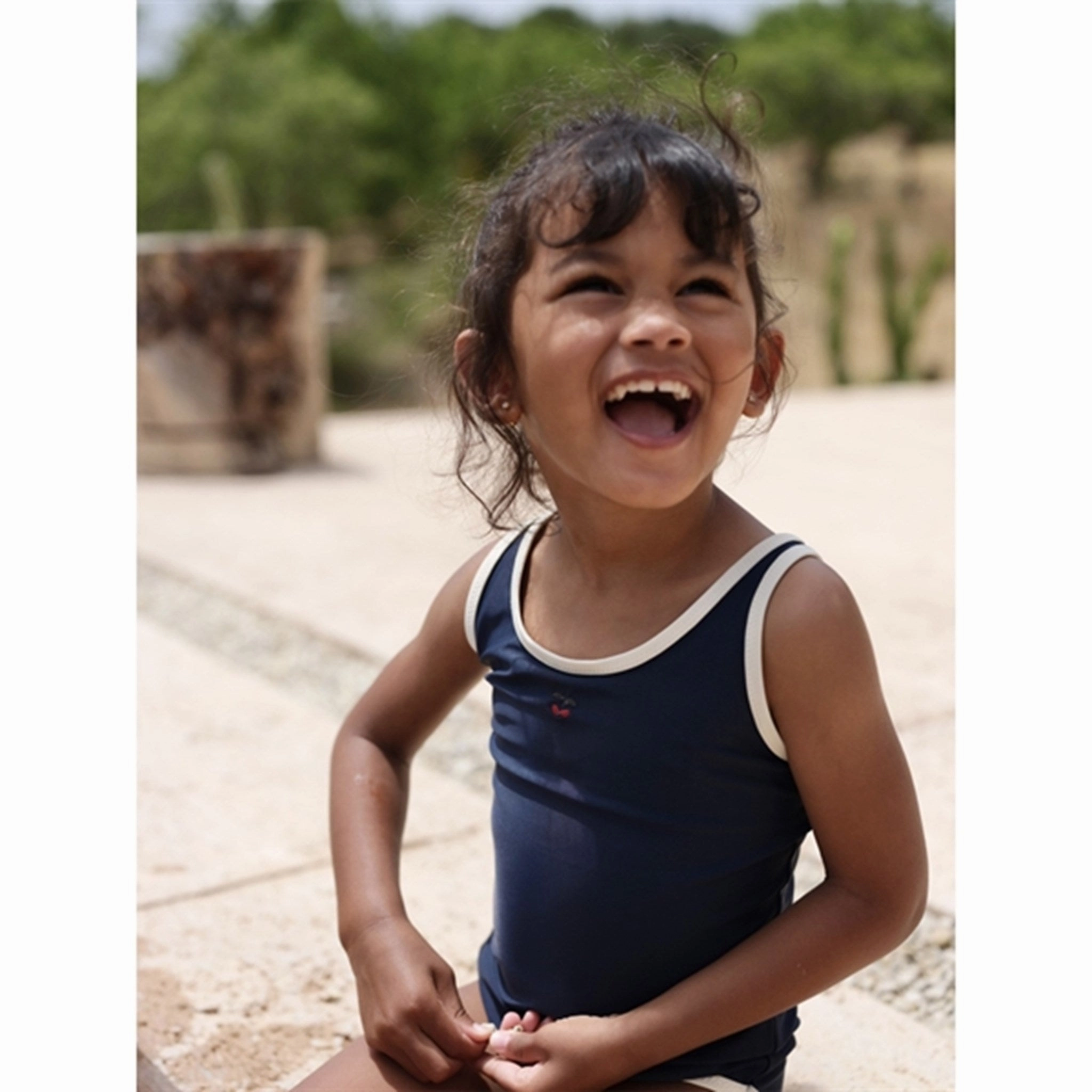 Konges Sl?jd Dress Blue Manon Swimsuit Floral design Getaway-Pack