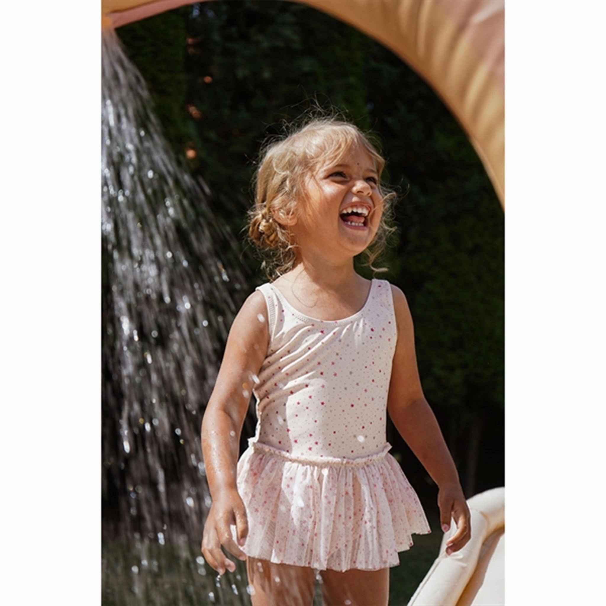 Water Repellent Molded Cups Design Konges Sl?jd Etoile Pink Sparkle Strut Swimsuit