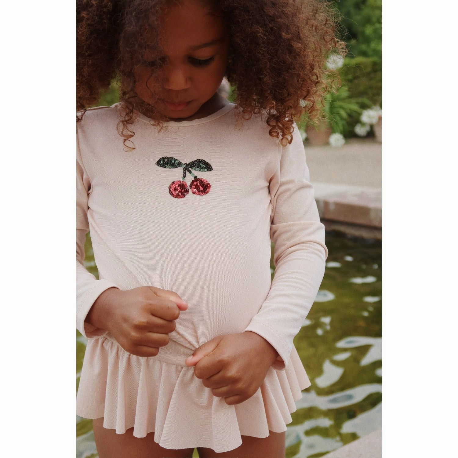 Underwire-Support Relaxing Swim Konges Sl?jd Evening Sand Jade Ls Swimsuit