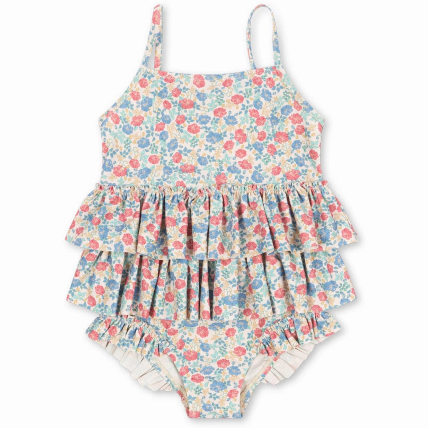 Konges Sl?jd Fiola Manuca Frill Swimsuit Grs Bold-Prints Sand Proof Closure