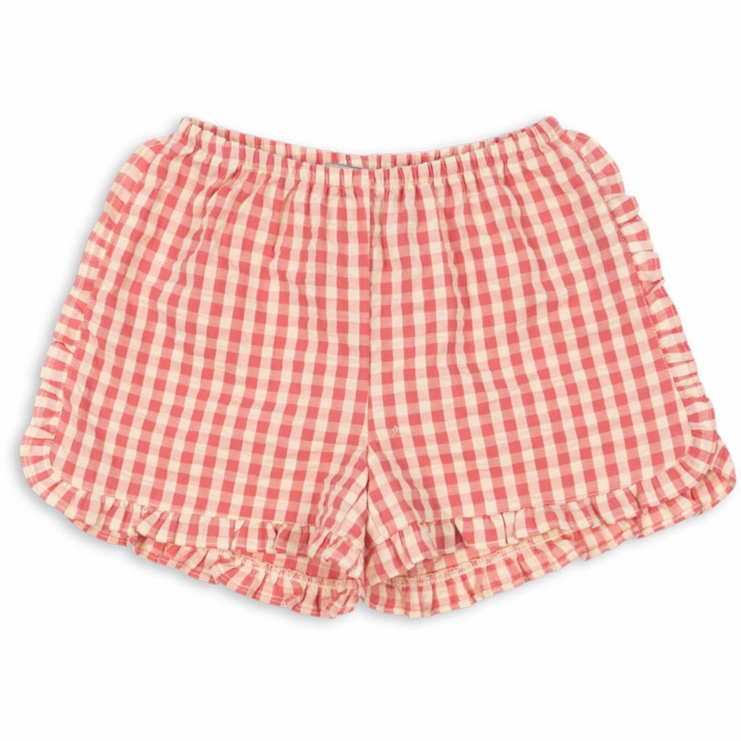 Lightweight Design Konges Sl?jd Flamingo Plume Check Kim Frill Shorts Gots