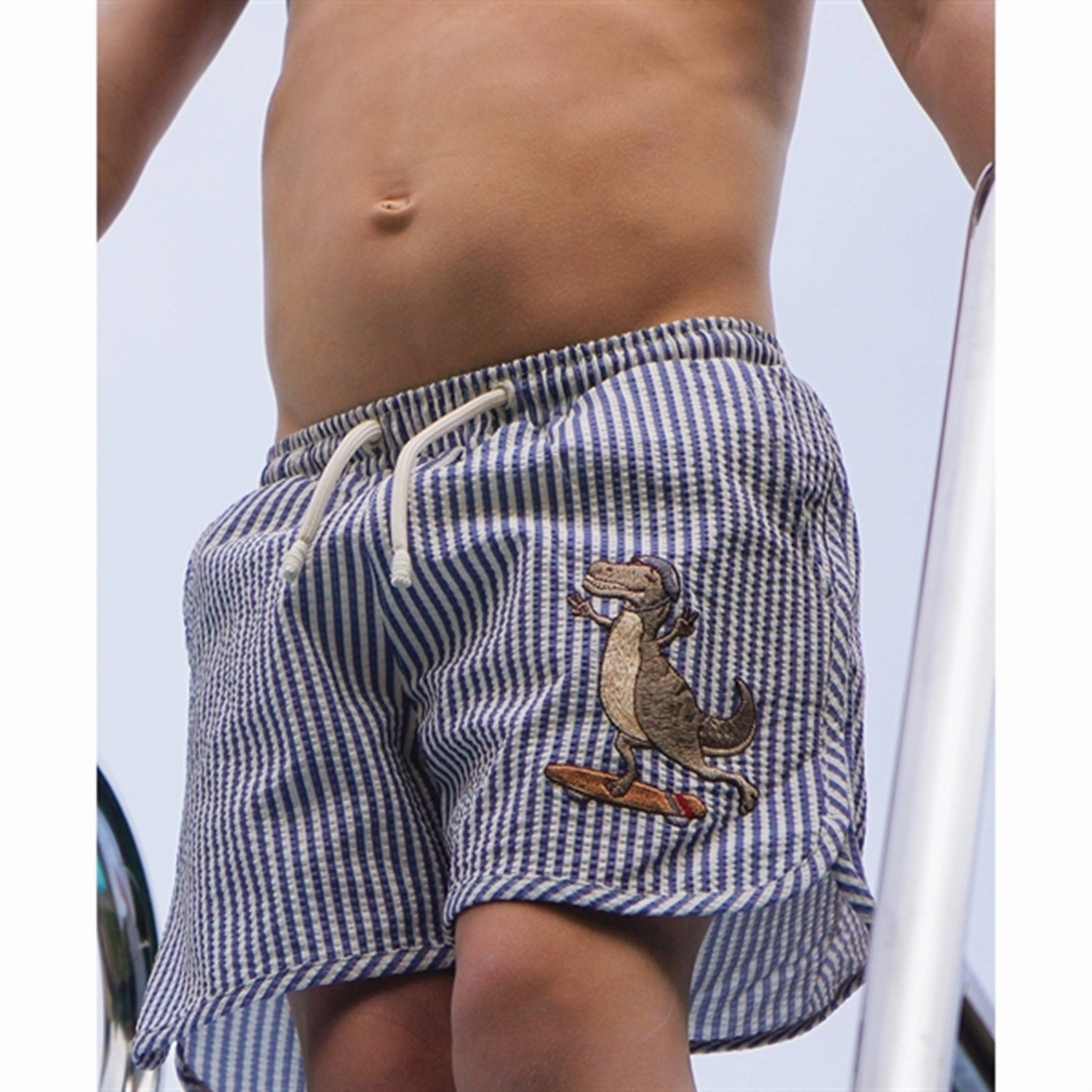 Striped-Pattern adult style Konges Sl?jd Flint Stone Seer Asnou Swim Shorts