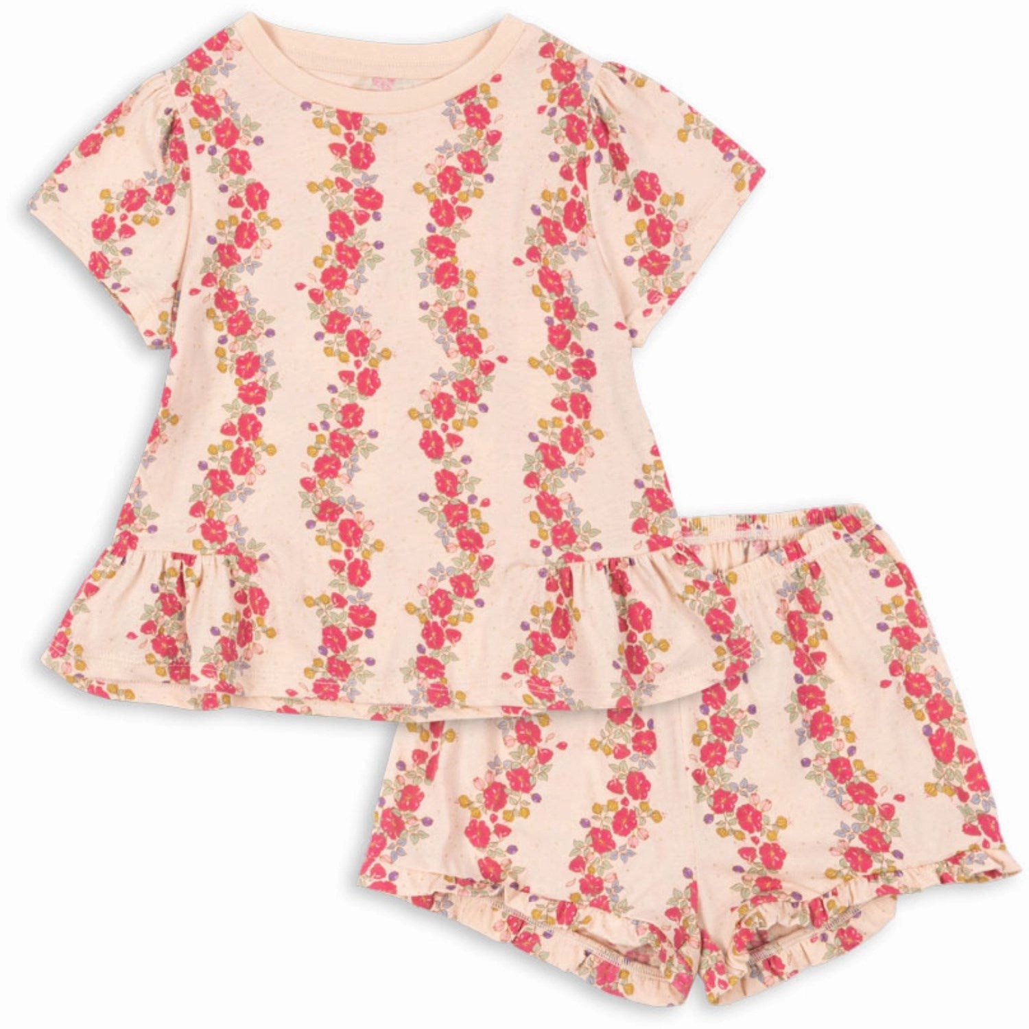 fitness enthusiasts Konges Sl?jd Floria Pink Famo Frill Set Gots