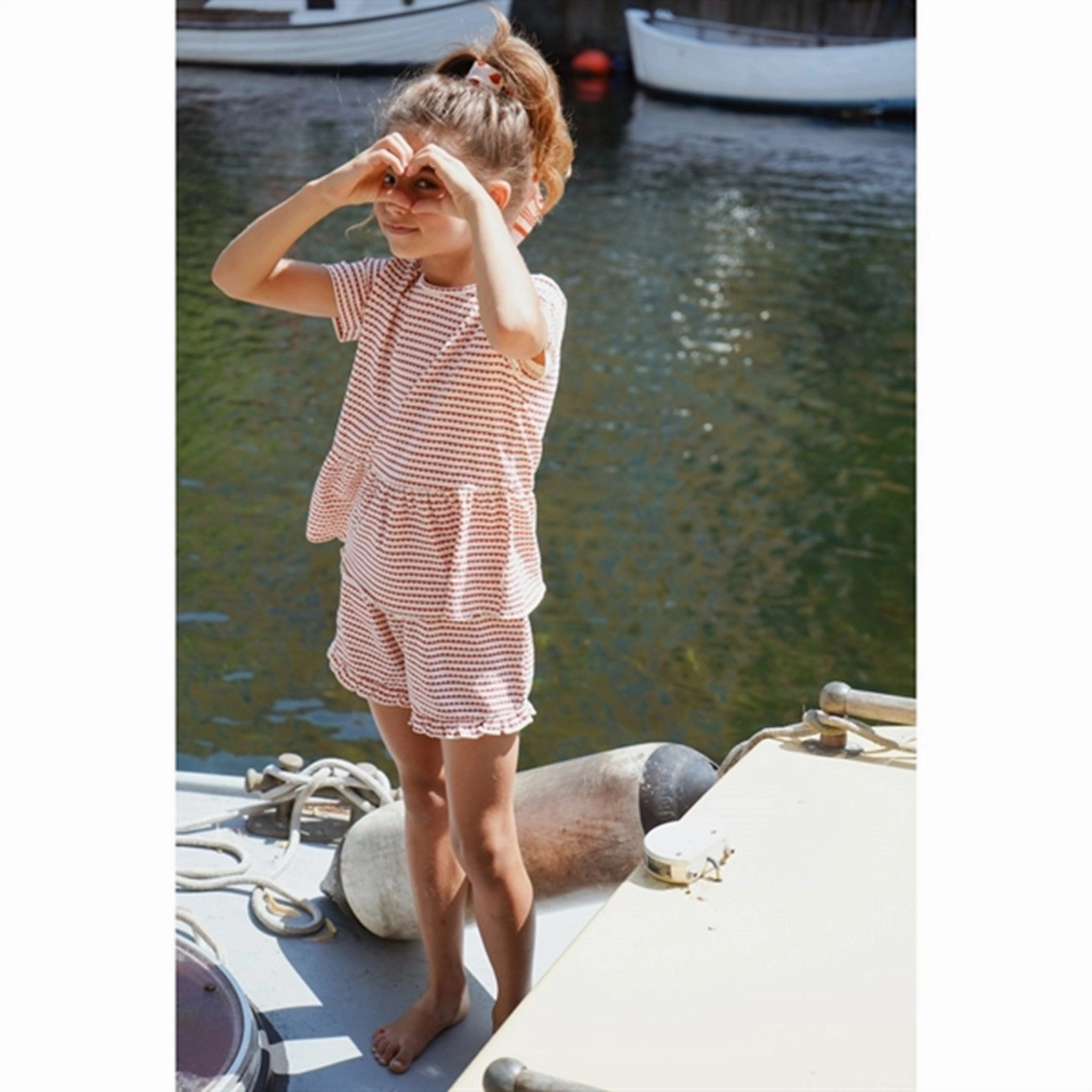 Sustainable Easy Care Material Konges Sl?jd Heart On A String Basic Frill Set