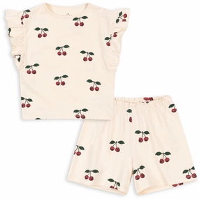 Konges Sl?jd Ma Grande Cerise Lin Frill Set Gots Moisture Management System