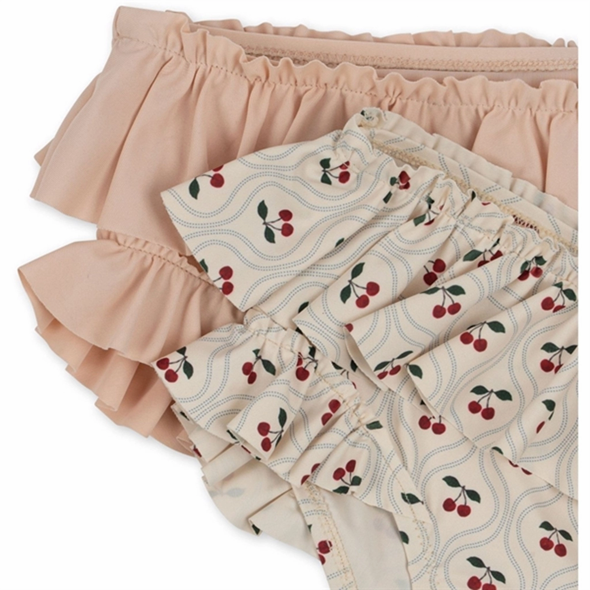 Lightweight Construction Chic-Appeal Konges Sl?jd Manuca 2-Pack Frill Bikini Pants Cherry Motif