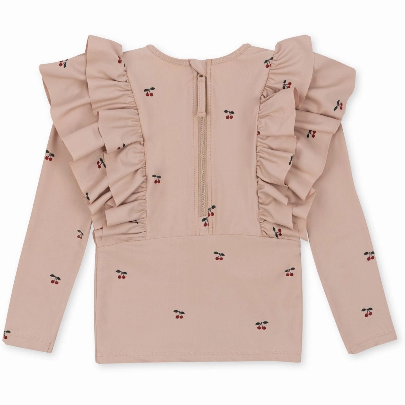 Konges Sl?jd Manuca Frill Swim Blouse Cherry Blush Tassel-Embellishment Compression Lock Hem