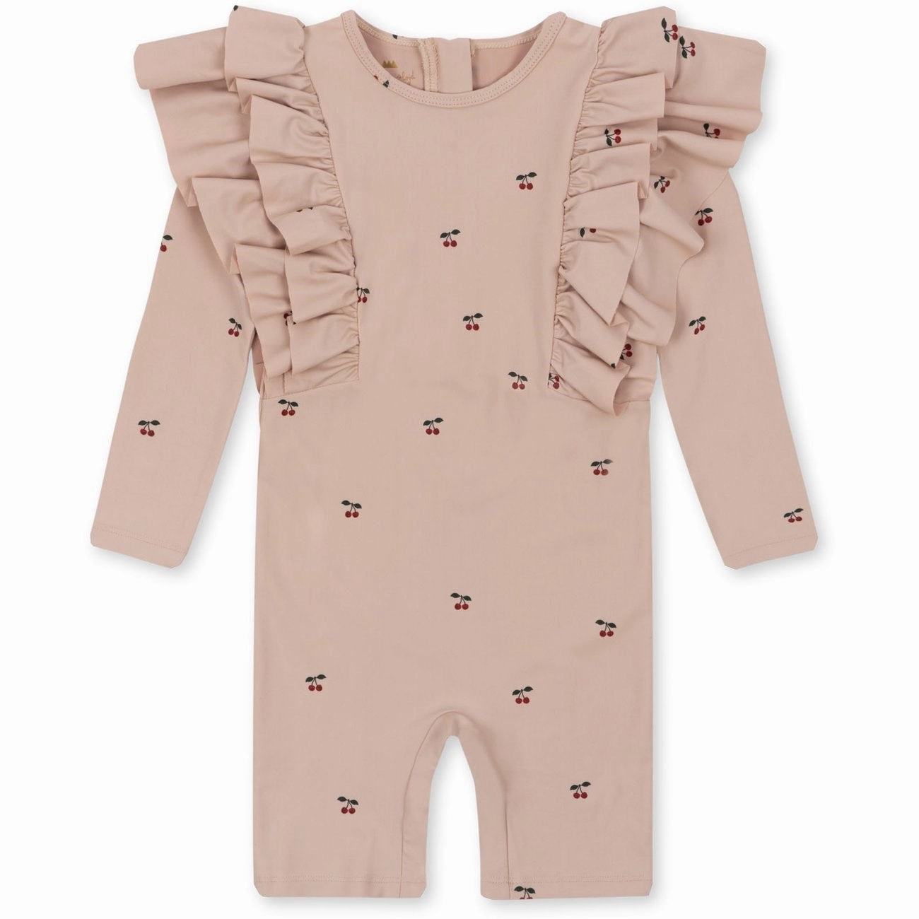 Breezy-Fabric Konges Sl?jd Manuca Frill Swim Onesie Cherry Blush