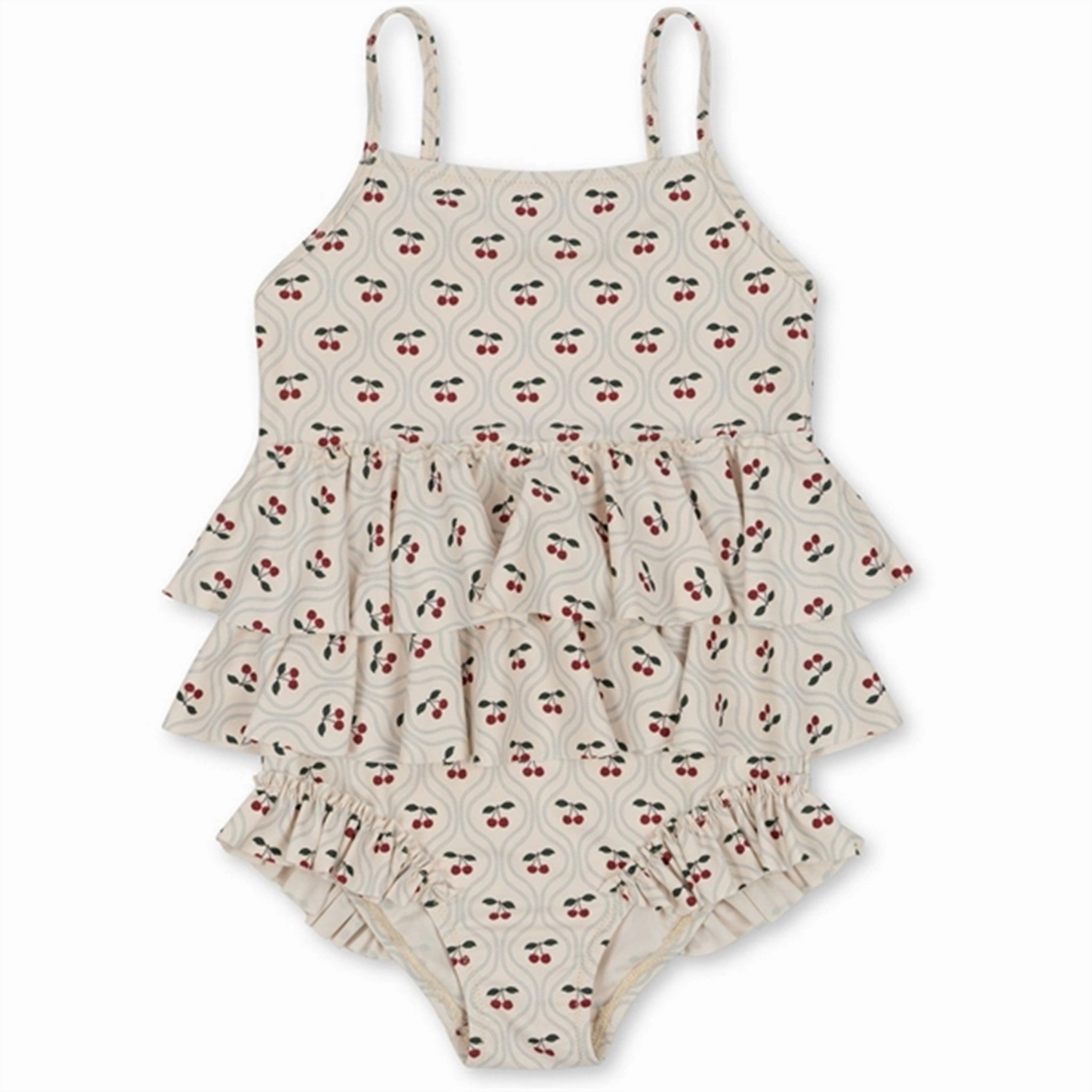 Konges Sl?jd Manuca Frill Swim Suit Cherry Motif Seaside Vibes
