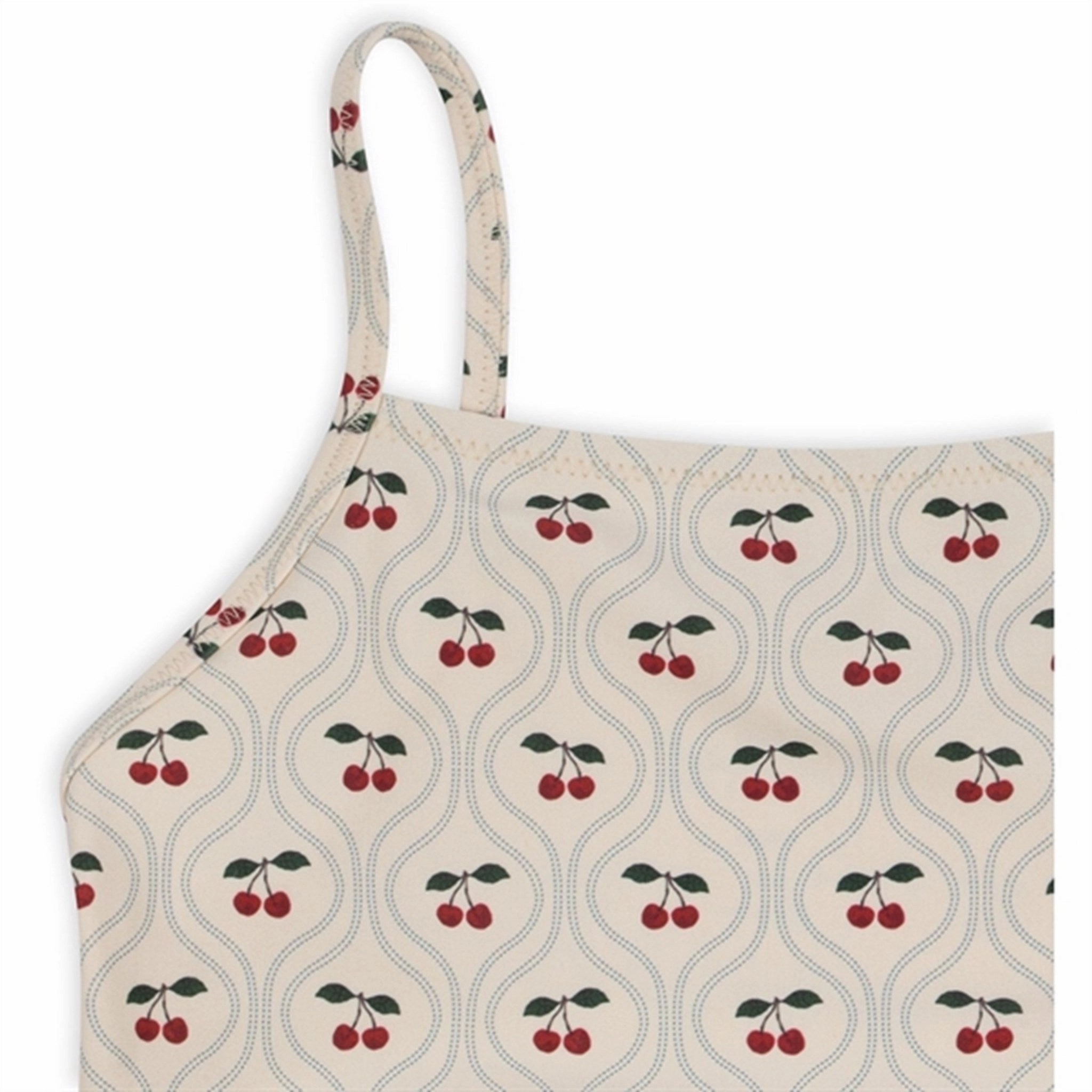 Smooth-Finish Geometric-Shapes Konges Sl?jd Manuca Frill Swim Suit Cherry Motif