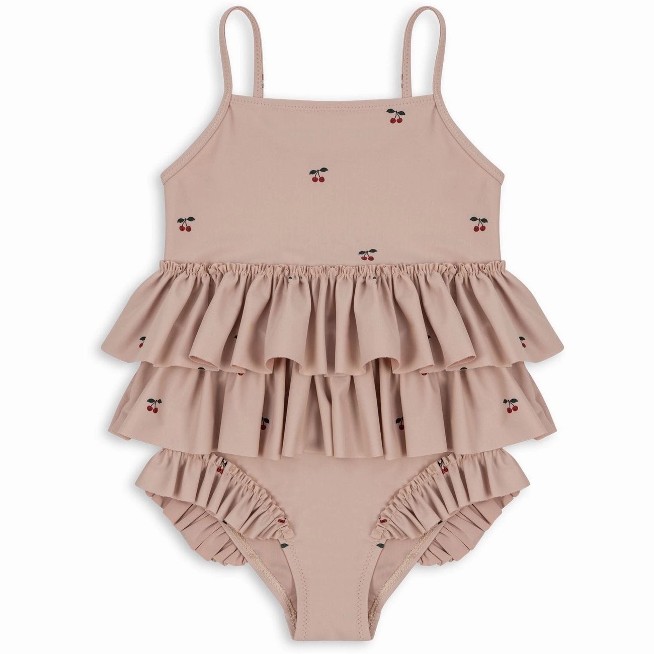 Konges Sl?jd Manuca Frill Swimsuit Cherry Blush Tropical Adventure