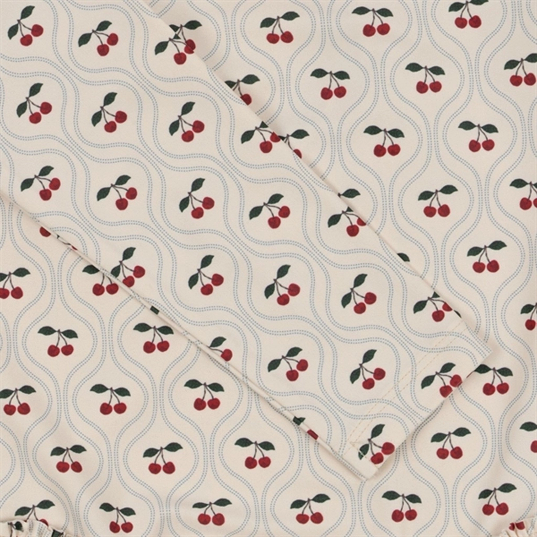 Moisture Wicking Interior Konges Sl?jd Manuca Ls Frill Swimsuit Cherry Motif