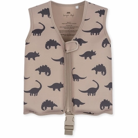 Konges Sl?jd Neoprene Swim Vest Dino Silhouette Glide Enhancing Surface Sunny Vacation