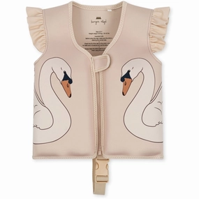 Family Swimwear Konges Sl?jd Neoprene Swim Vest Frill Swan