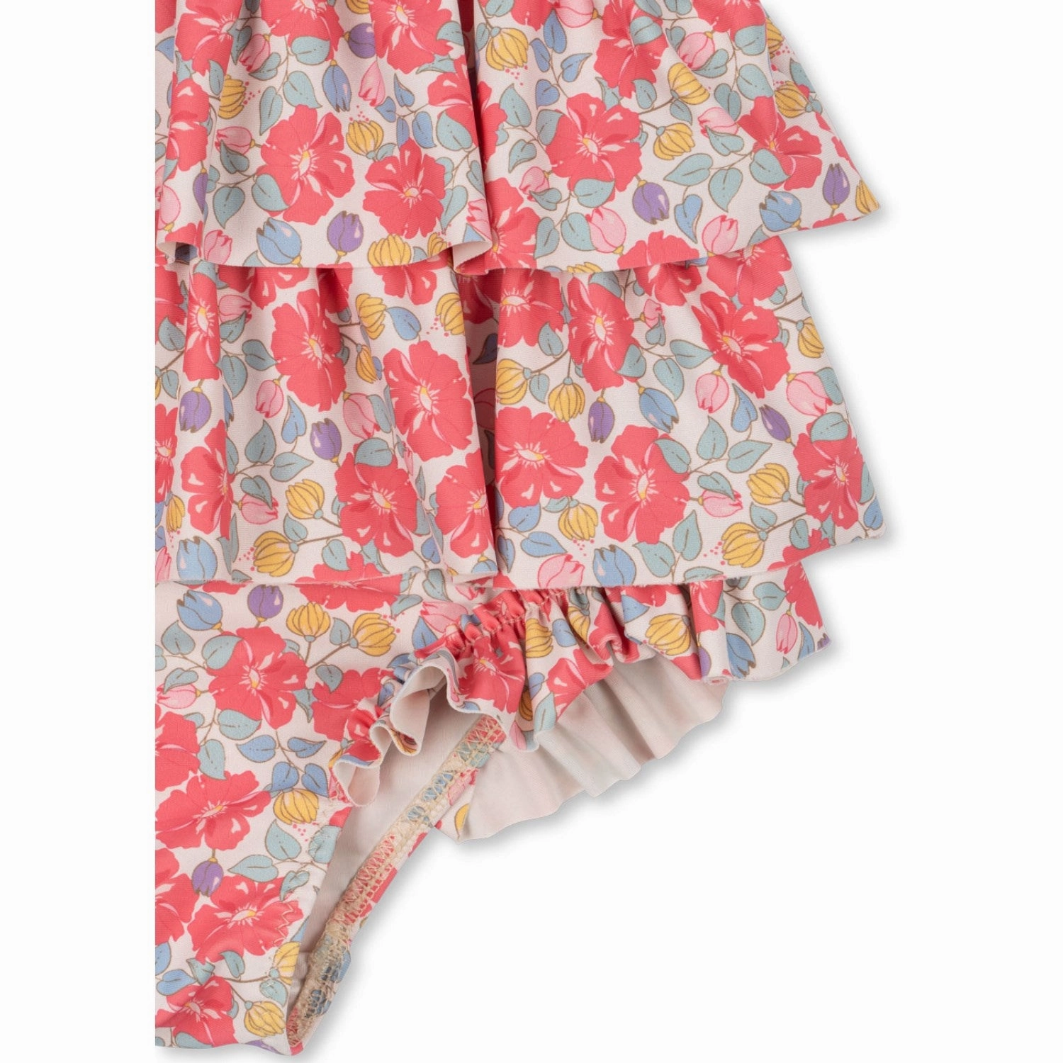 High Elasticity Seamless Konges Sl?jd Rose Anglaise Manuca Frill Swimsuit Grs