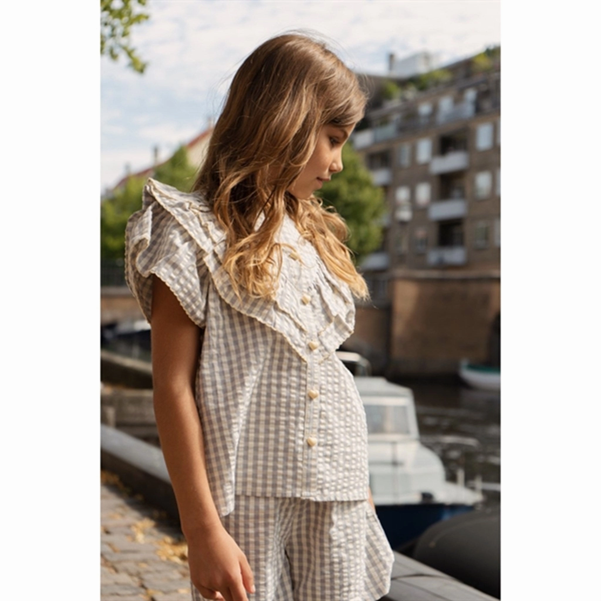 moisture - wicking ReflectiveAccents Konges Sl?jd Sleet Check Kim Shorts