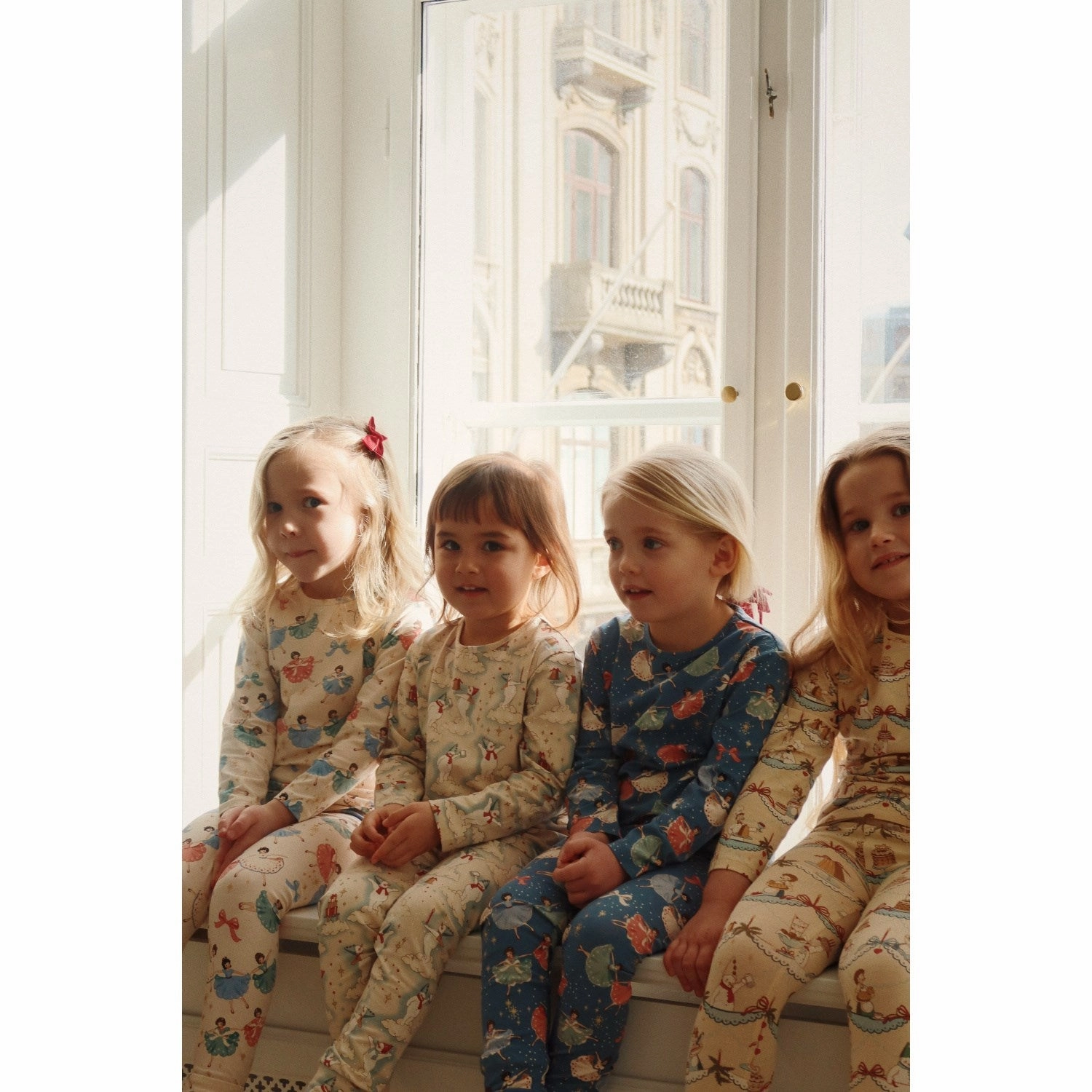 Konges Sl?jd Snow Bow Ballerina Basic Blouse/Pants Set Gots Stay Chill Mild Chill