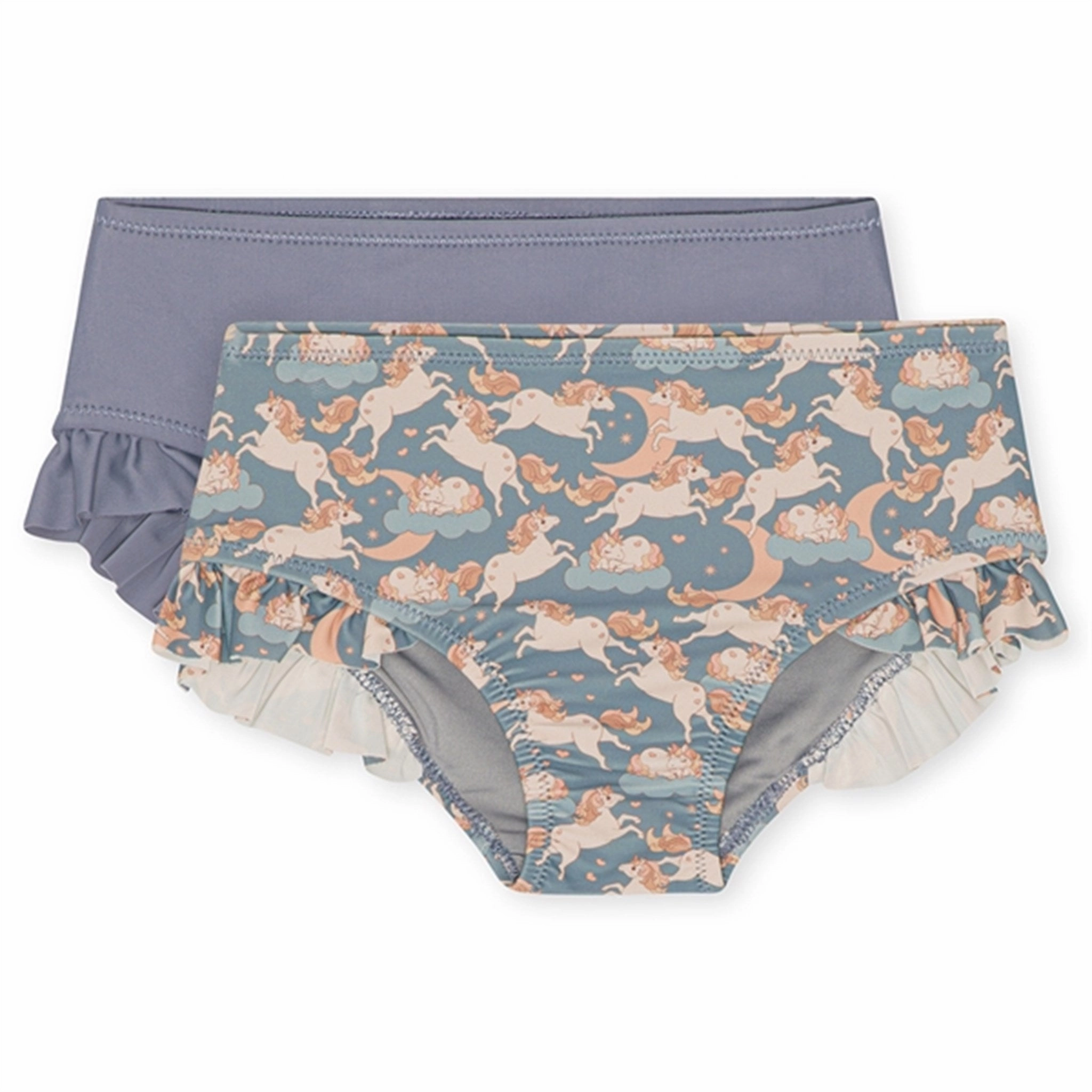 maternity wear Durable Reinforced Stitching Konges Sl?jd Unicorn Blue Manuca Bikini Bottoms 2-pak