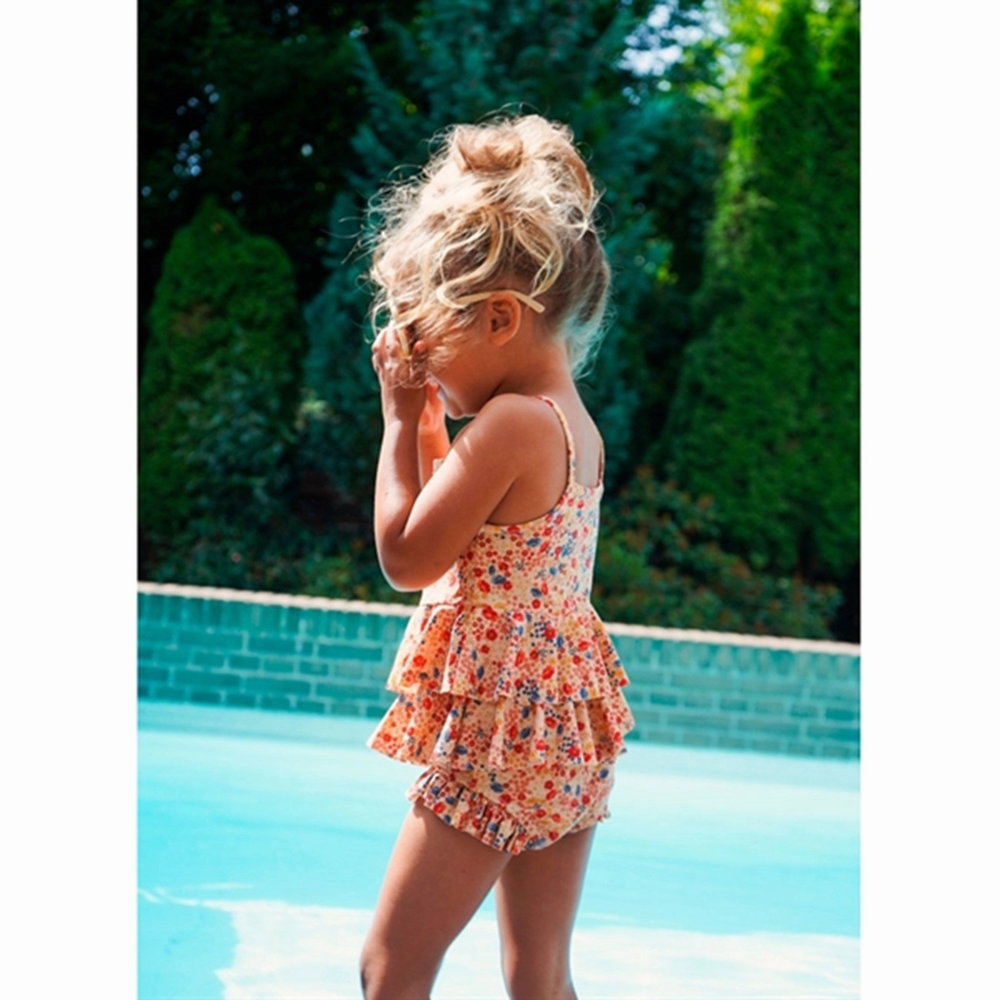 Metallic Accent Konges Sl?jd Villetta Manuca Frill Swim Suit