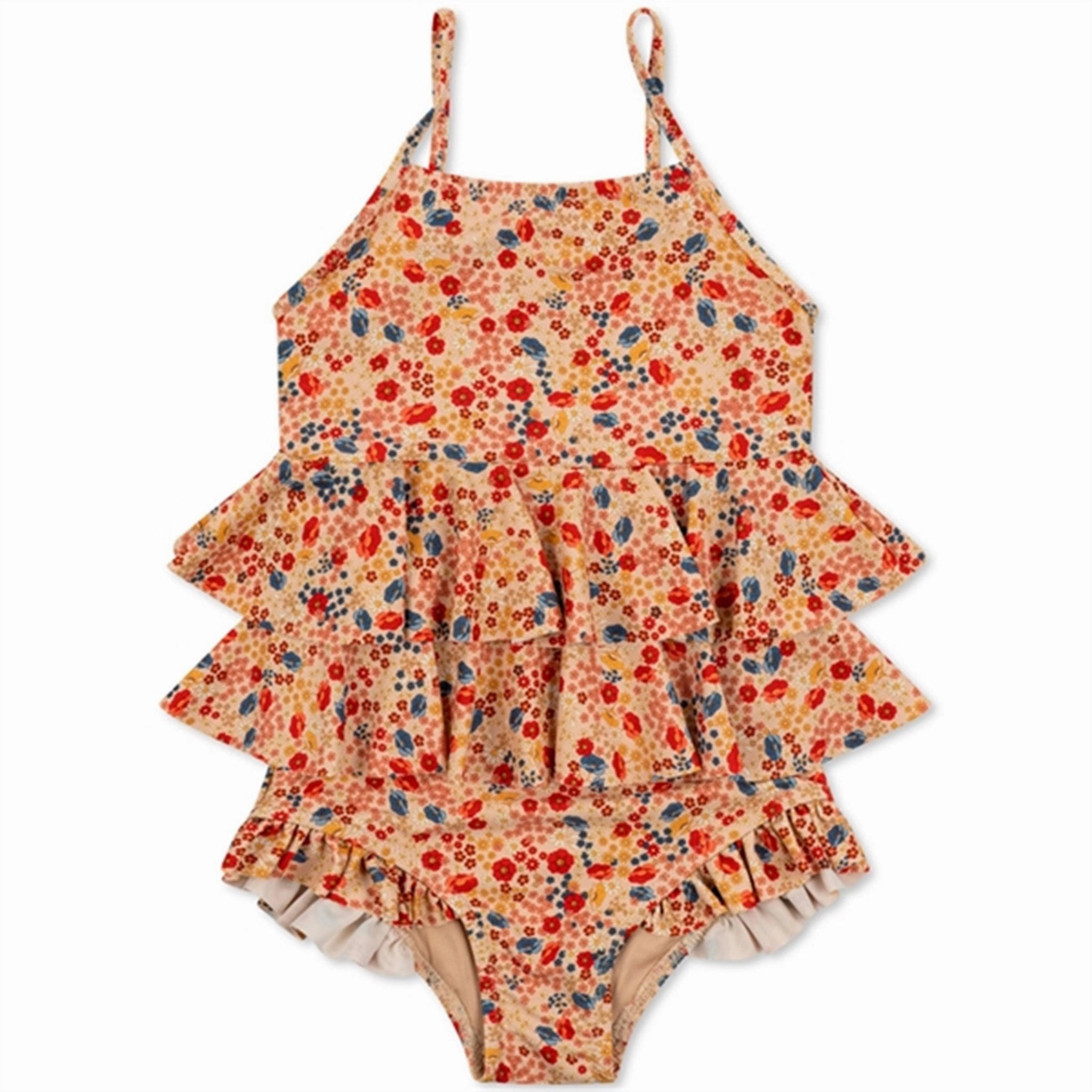 Effortless Style Flat Lock Stitching Konges Sl?jd Villetta Manuca Frill Swim Suit
