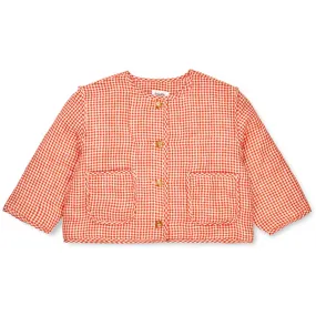 Lalaby Cherry Check Frey Jacket Lockdown Hood Toggle