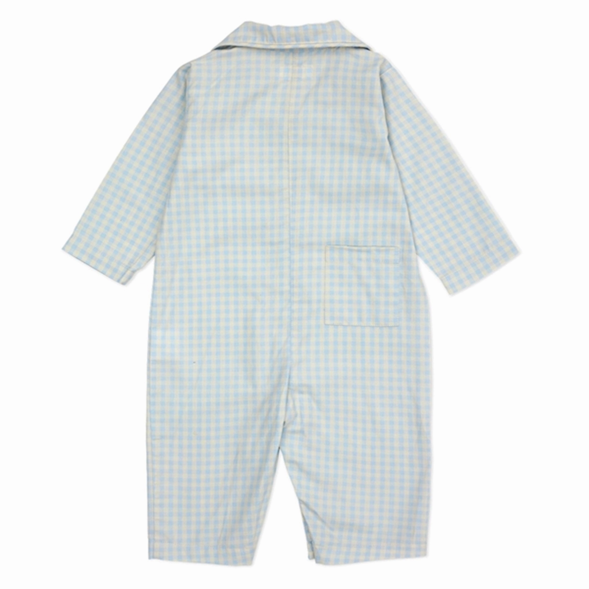 lalaby Blue Gingham Classic PJ Suit Premium Kids Versatile Everyday