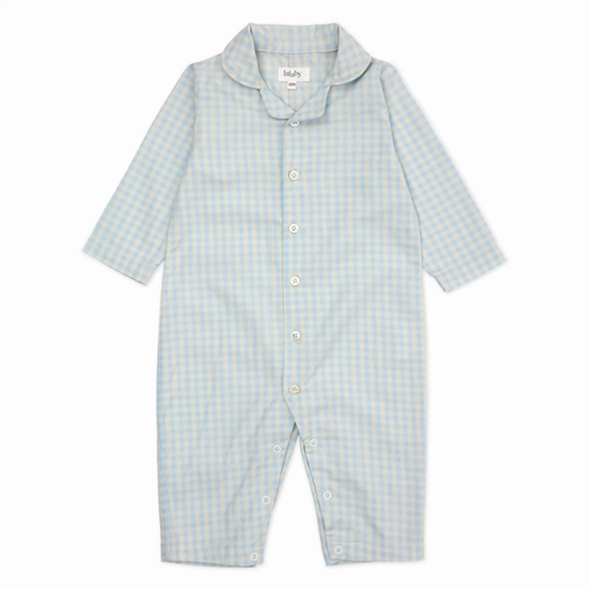 Retro Kids Music Hot lalaby Blue Gingham Classic PJ Suit
