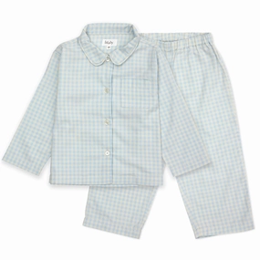 Fresh Fit High-Stretch Concert lalaby Blue Gingham Classic Pyjamas