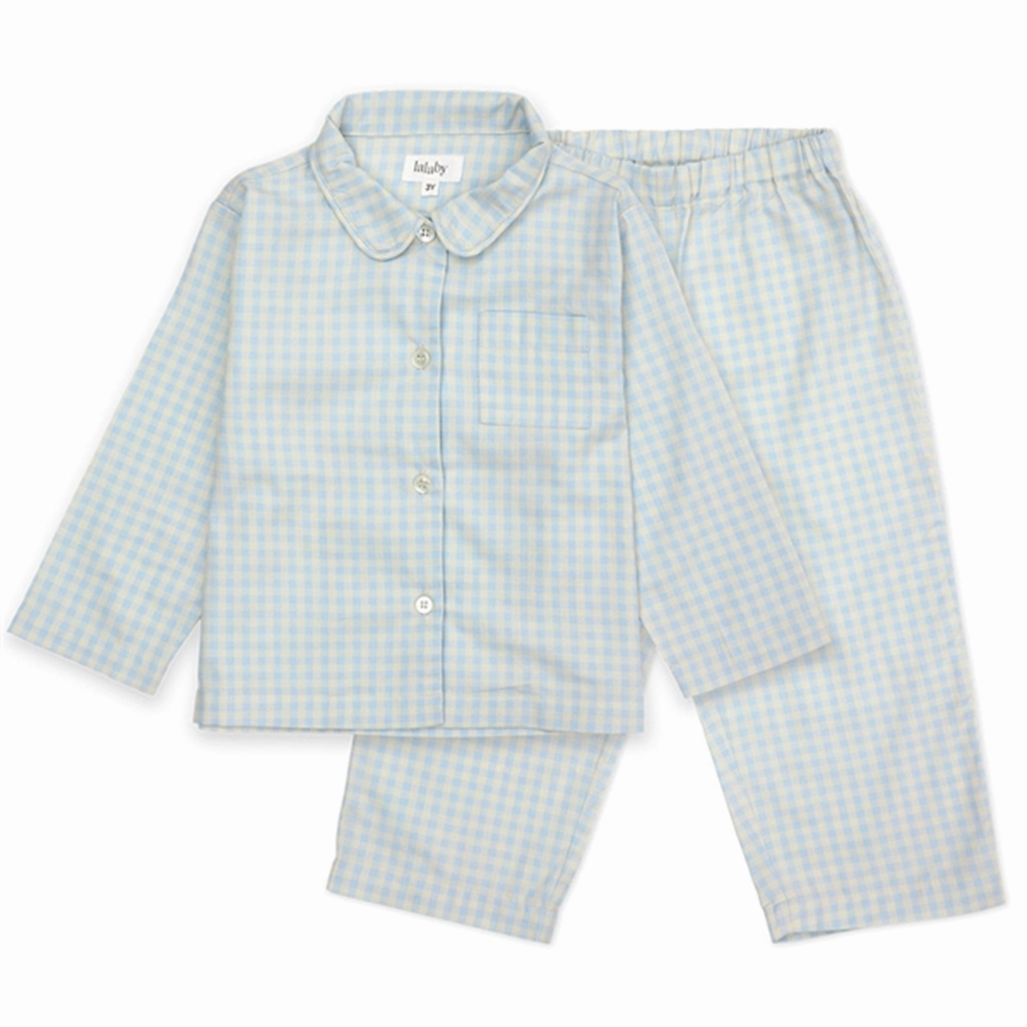 No Label lalaby Blue Gingham Classic Pyjamas