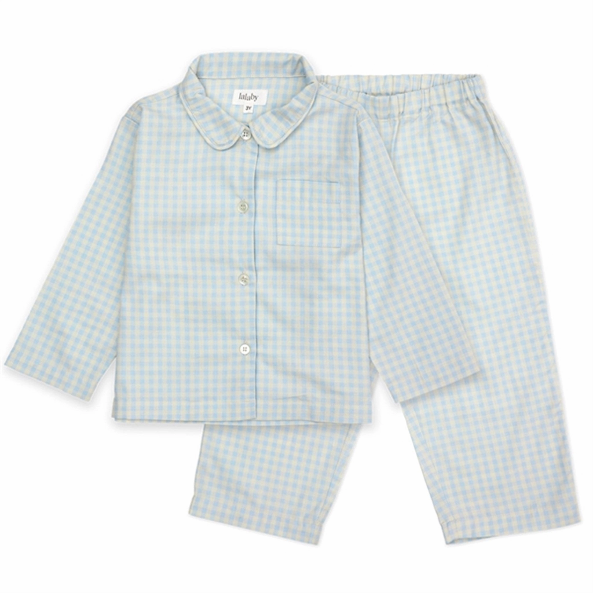 Fresh Fit High-Stretch Concert lalaby Blue Gingham Classic Pyjamas