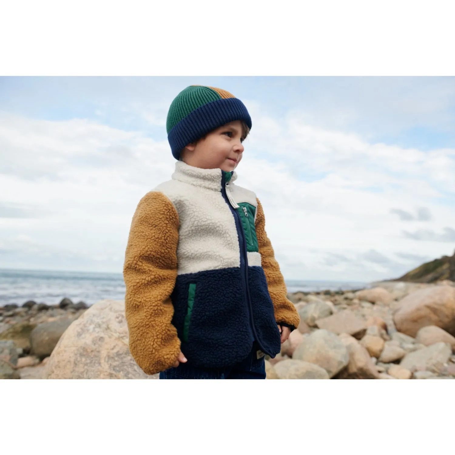 Fade Resistant Fabric LieWood Classic Navy Multi Mix Nolan Pile Jacket