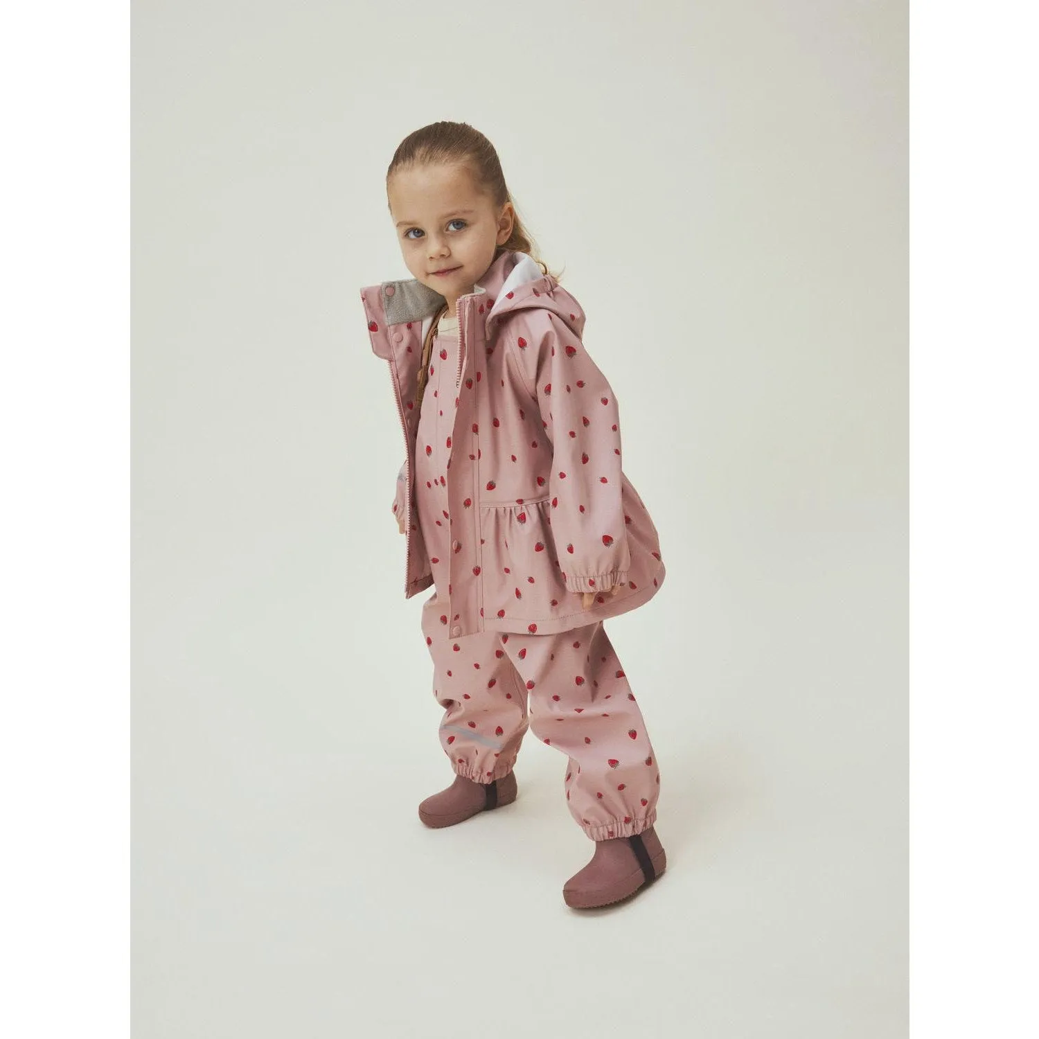 Easy Travel Name It Pale Mauve Strawberry Dry10 Rain Set AOP Fo