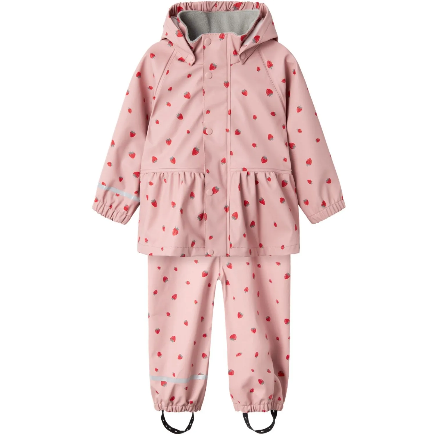 Name It Pale Mauve Strawberry Dry10 Rain Set AOP Fo Rain Mission
