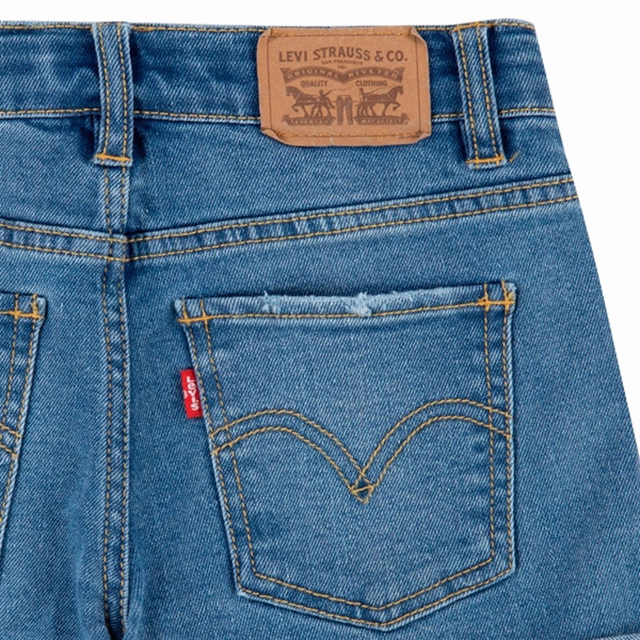 Levi's Cuffed Girlfriend Shorts Blue Flex Foam Insert