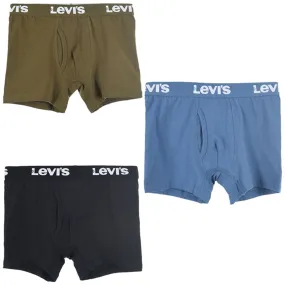 Spandex Mix Quick Dry Wear Levi's Boxer Shorts 3-Pack Black