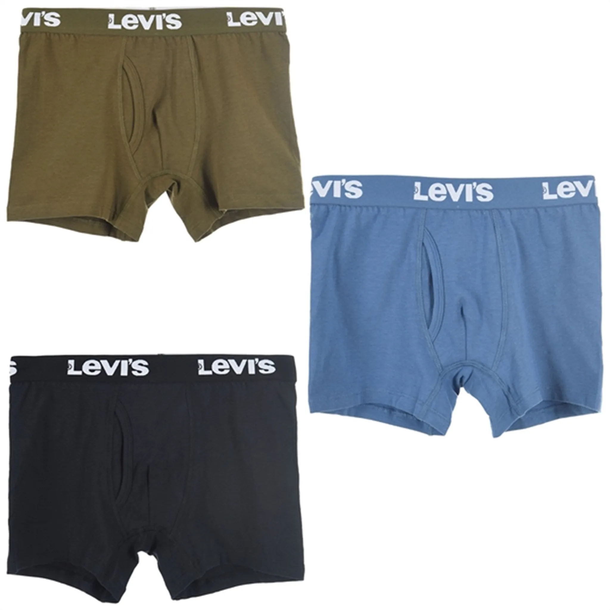 Spandex Mix Quick Dry Wear Levi's Boxer Shorts 3-Pack Black