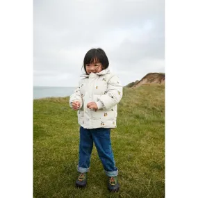 Liewood Anemone Puffer Down Jacket Peach / Sandy Asymmetric-Hem Art-Gallery