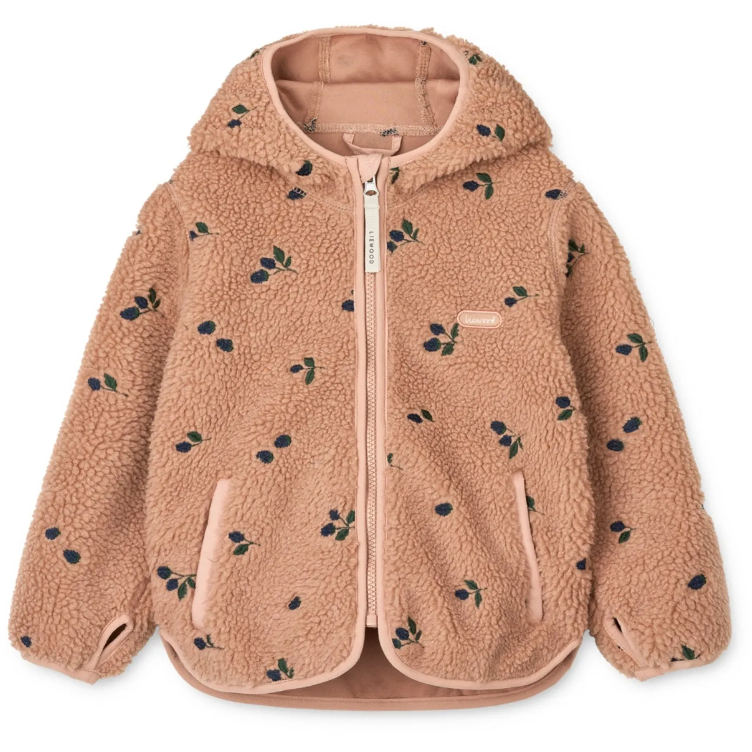 Brunch Look LIEWOOD Berry / Pale Tuscany / Embroidery Mara Pile Jacket
