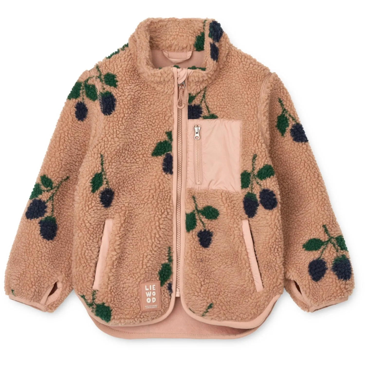 LIEWOOD Berry / Pale Tuscany Nolan Pile Jacket Active Walk Outdoor Layer