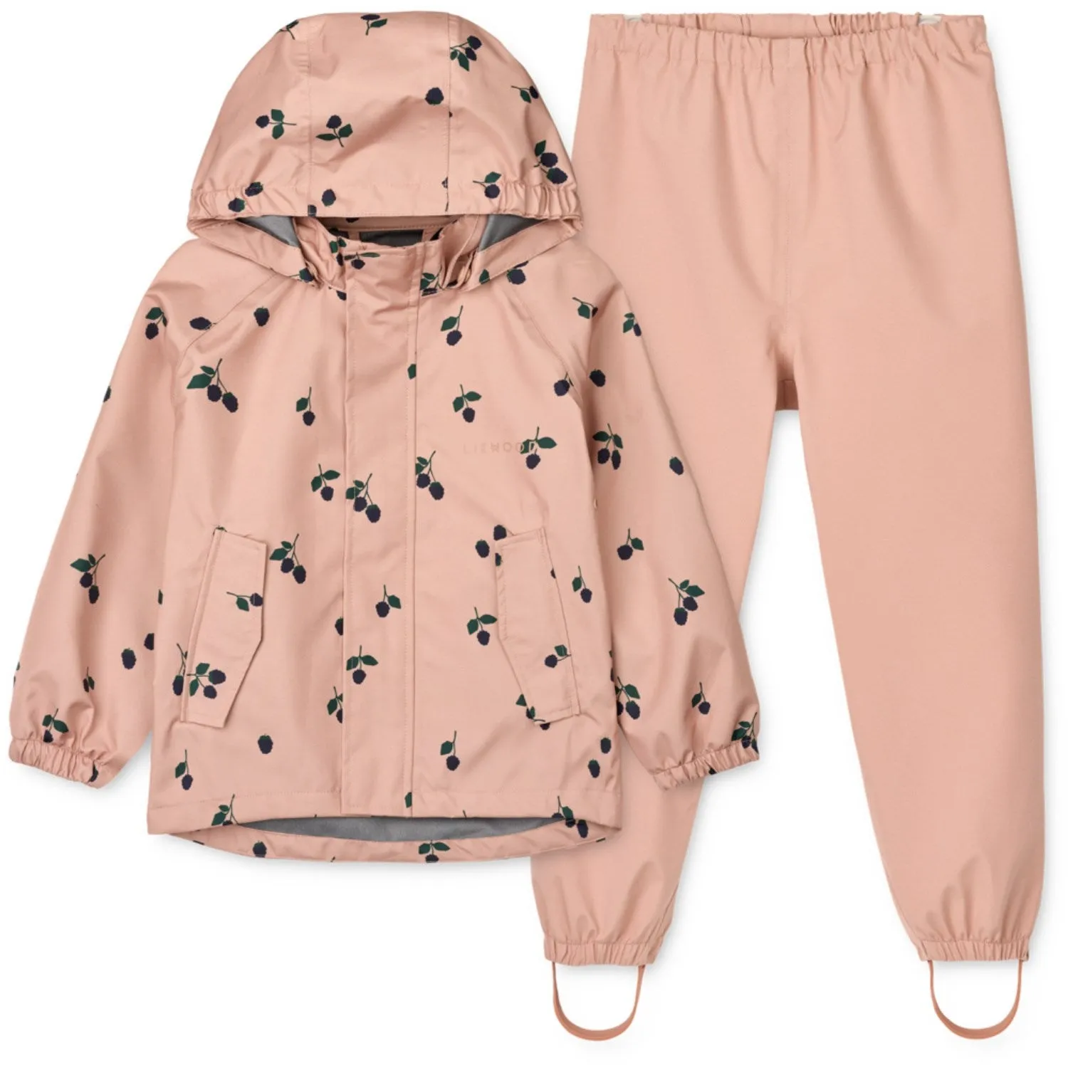 Functional Rain Piece Outdoor Sport LIEWOOD Berry / Pale Tuscany Pedia Rainwear Set