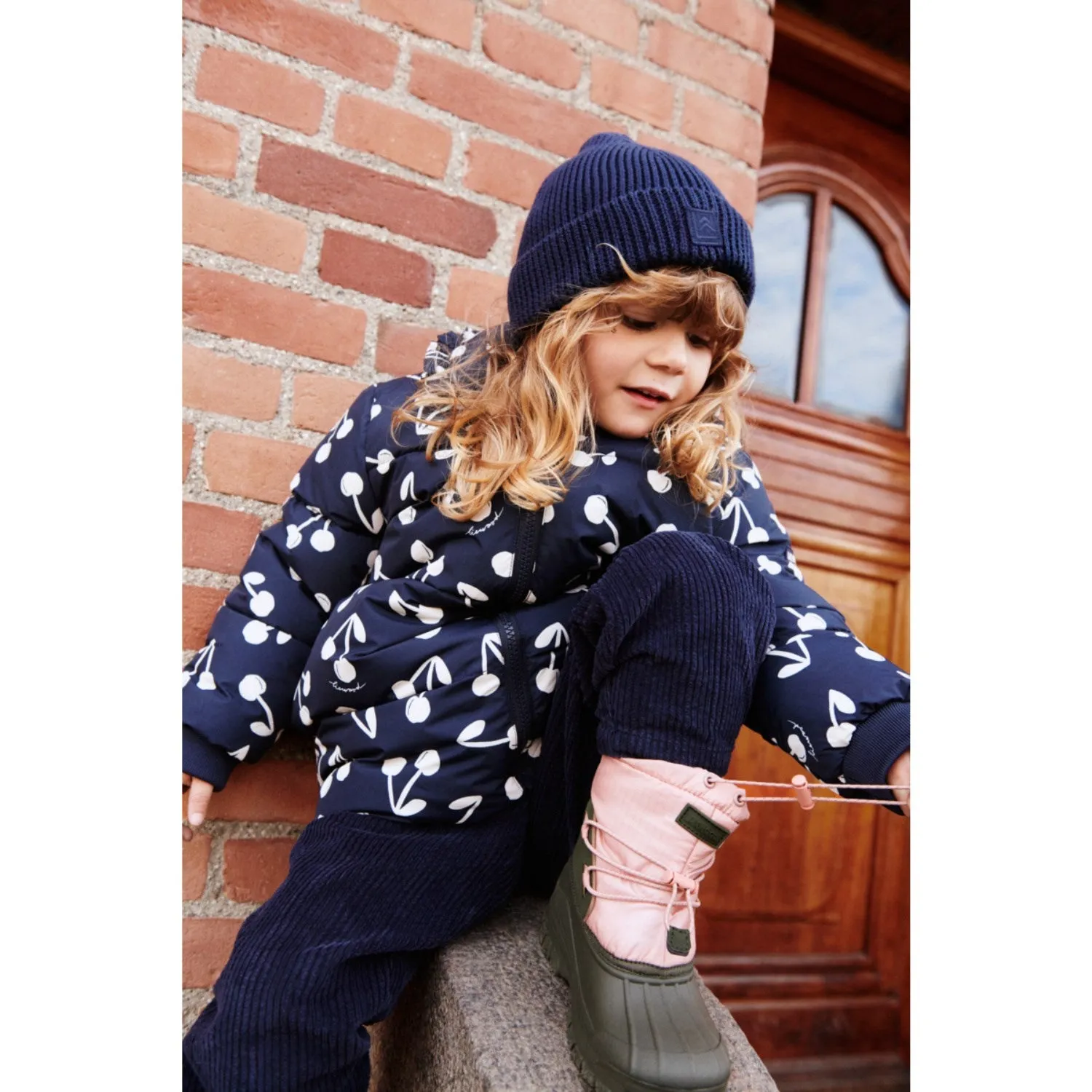 Raglan-Sleeve LIEWOOD Cherry Blossom / Classic Navy Anemone Long Jacket