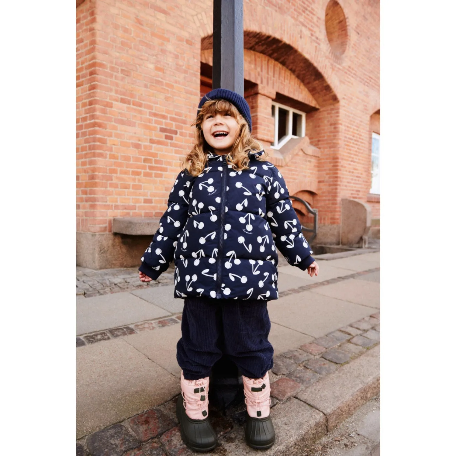 LIEWOOD Cherry Blossom / Classic Navy Anemone Long Jacket Relaxed-fit